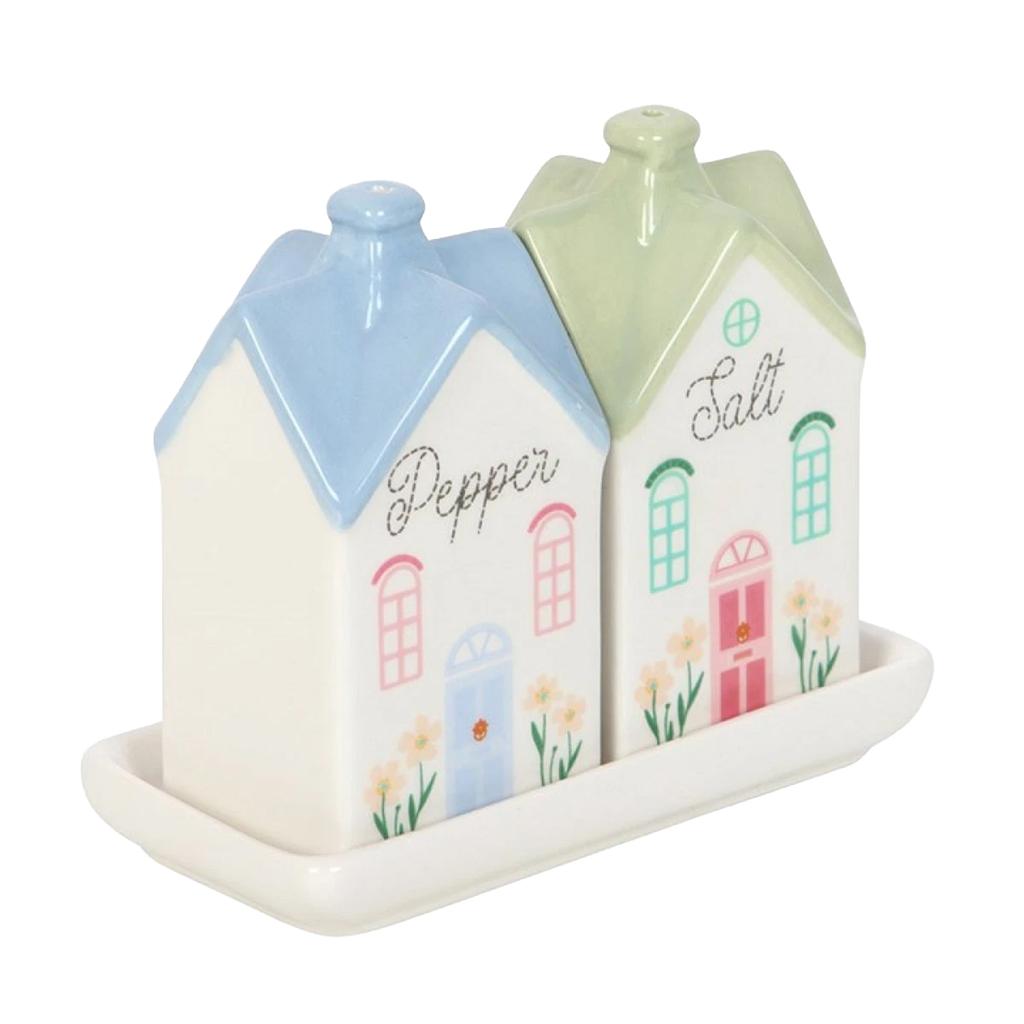Something Different Pastel House Salt and Pepper Shakers