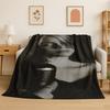 3D Billie Eilish Sängerin Star Flanell Decke Weich Warm Überwurfdecke für Schlafzimmer Wohnzimmer Bett Reise Camping Picknick Geschenk