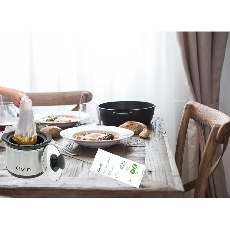 16 Oz Mini Crocpot Slow Cooker Liners, Disposal Plastic Bags, Compatible with Qvin 0.65Qt Slow Cooker, 20 OZ Croc-pot, KOOC small 0.65-Qt, Betty