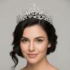 Shiny Baroque Crown Gold Rhinestone Crown Luxury Princess Tiara  Dress Accessories