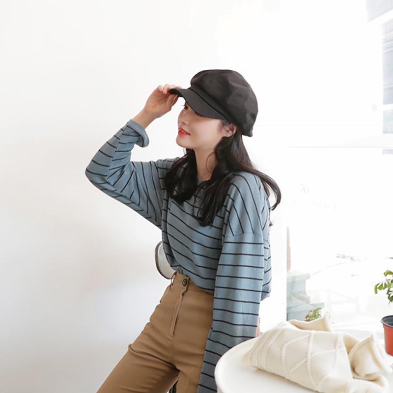 Korean Style Women's Autumn Octagonal Duck Tongue Beret - British Newsboy Casual Hat