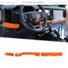 3x Center Console Dashboard Cover Trim Decor Bezels For Ford Bronco 2021+ Orange