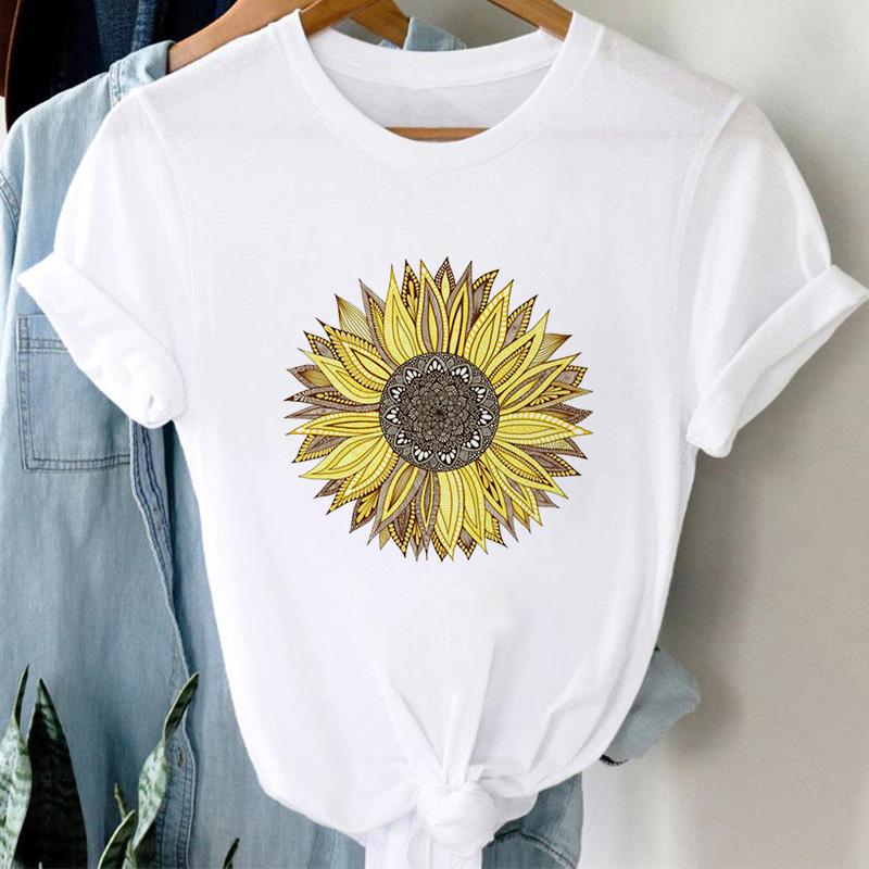 Tshirt Ladeis 2025 Summer Butterfly Flower Female Tee Tops Casual Short Sleeve White Tshirts Streetwear Harajuku Tee Shirt Femme