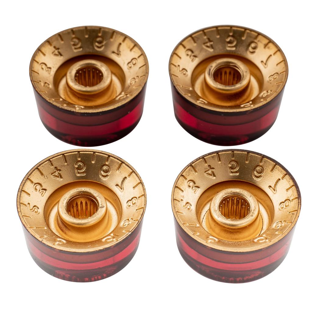 Musiclily Pro Speed Metrisch für LP Les Paul Elektrisch Bernstein von Knöpfen, Standard, Gitarren, (Satz 4)