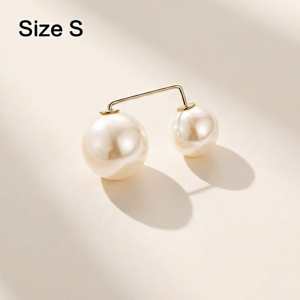 

Fashion Pearl Brooch Pin Elegant Double Sided Women Cardigan Brooch Stylish Jewelry Accessory