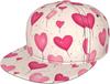 Romantic Pink Heart Patterned Snapback Cap Baseball Cap Men Women Cats Adjustable 3D Printed Snapback Flat Bill Hip Hop Hat
