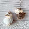 Plush Sheep Fluffy Keychain Smooth Metal Buckle Lovely Cartoon Pendant for Backpack School Bag Decor Kids Birthday Gifts