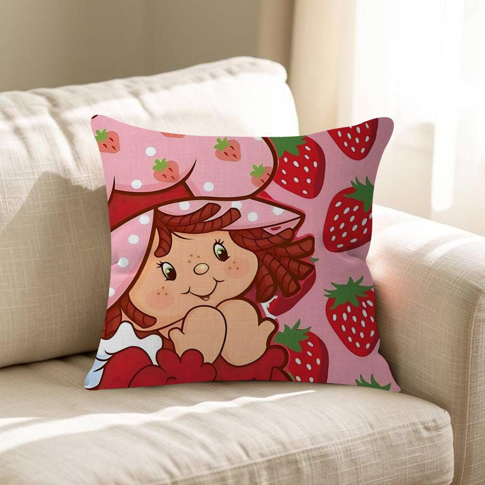 

SStrawberry Vintage SShortcake Office Cushion Pillowcase Car Cushion Cover45X45CM Lumbar Pillowcase Sofa Pillowcover 30x30 cm