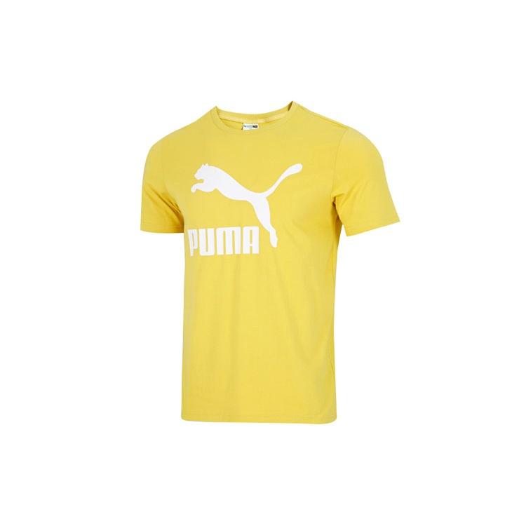 PUMA Classics Logo T-Shirt Yellow White Men s 532280-31 L