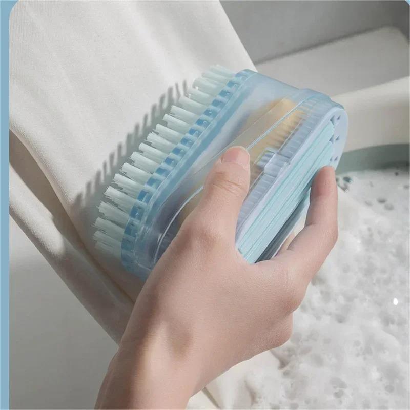 Multifunctional Soap Box Shoe Bathroom Laundry Cleaner Roller Brush Non Slip Drain Foam Bubbler Portable Durable Design Plastics