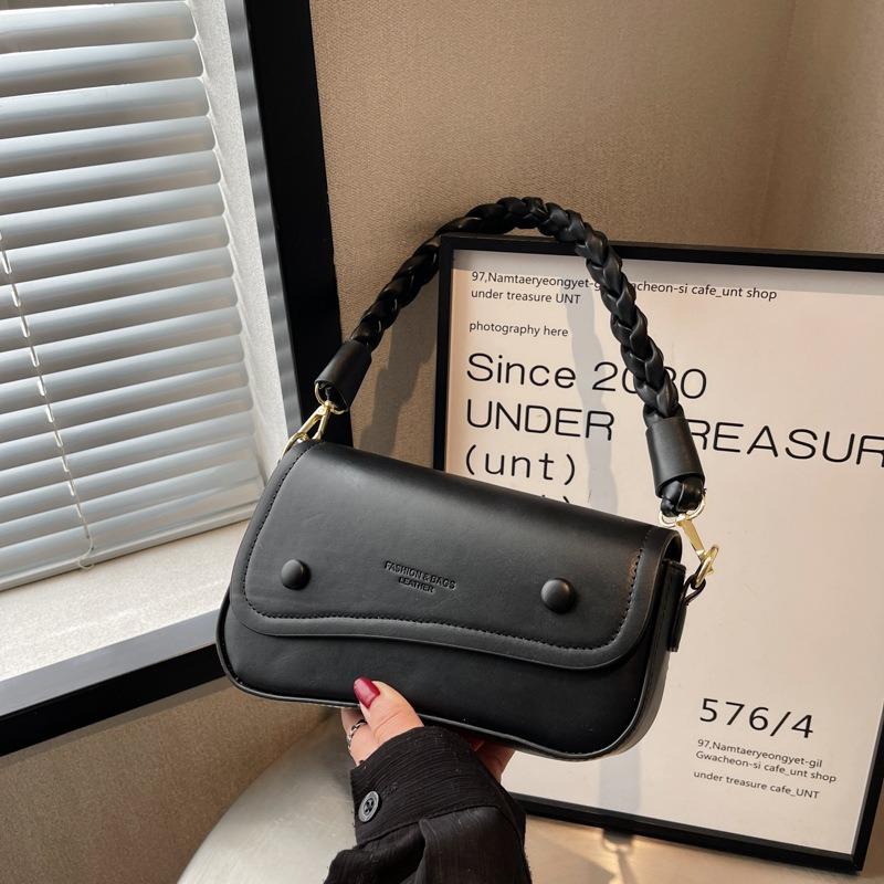 New textured shoulder saddle bag trendy fashion oblique span bag simple trend portable underarm women's bag