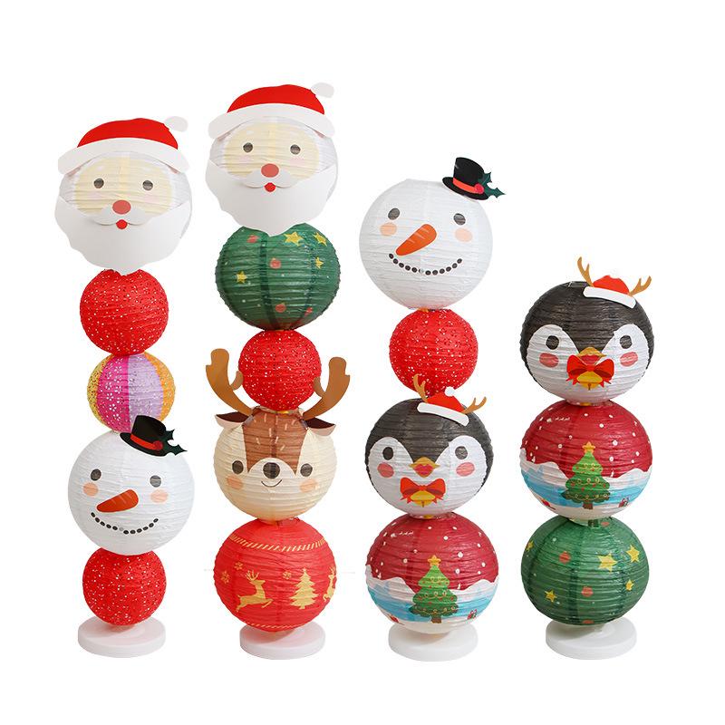 Christmas Lantern Ornaments for Store Window Display and Holiday Scene