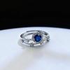 Cultivate Ruby Sapphire Brilliant Star Ring Women's Light Luxury Niche Design Emerald Treasure Ring