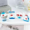 Creative Mini Glass Fish Tank Handmade Handcrafted Glass Fish  Dollhouse Decoration