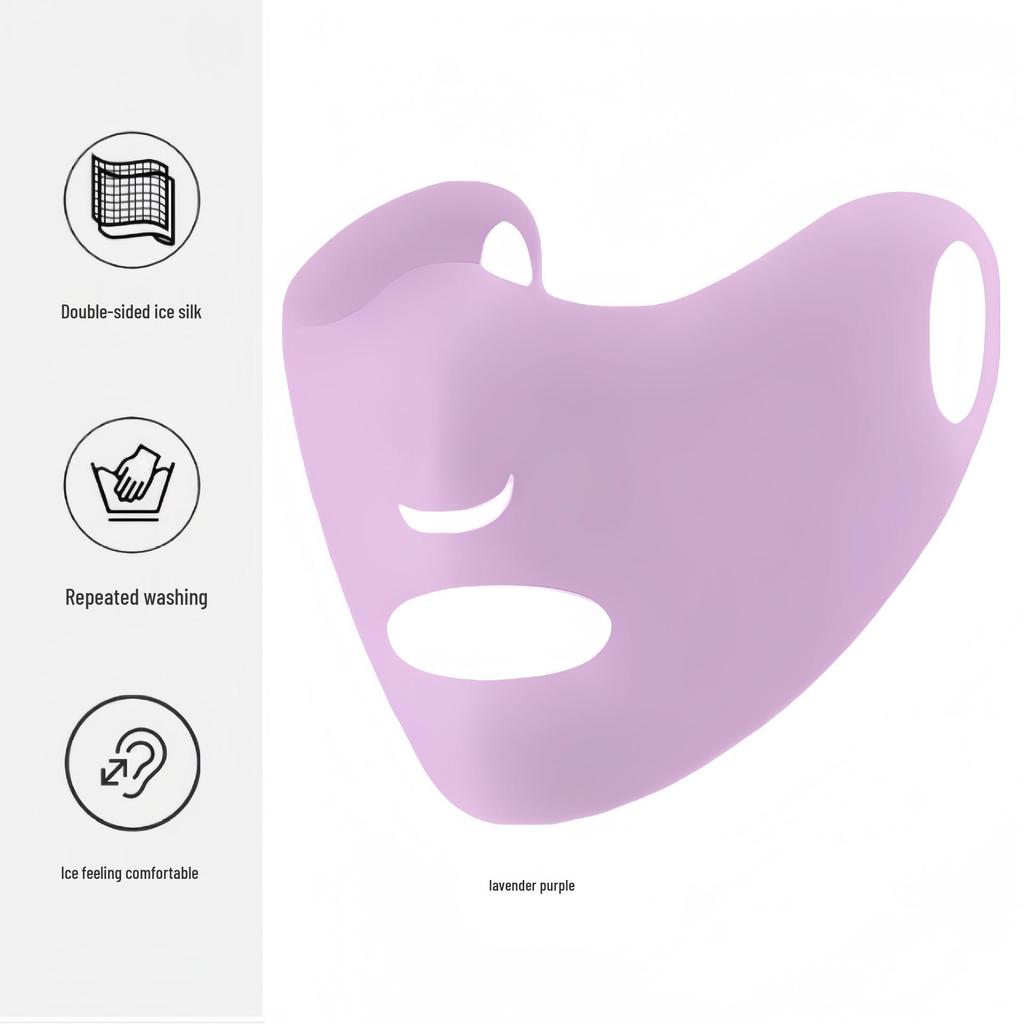 Women's Summer Ice Silk Sun Protection Scarf Mask - Breathable, Thin, Ear-Hanging Design