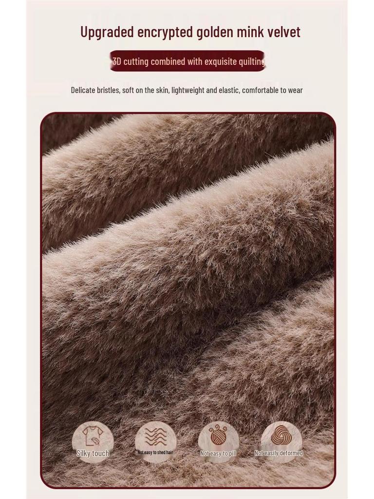 Mom's Mink Fleece Woolen Coat for Middle-Aged & Elderly Women - Autumn/Winter