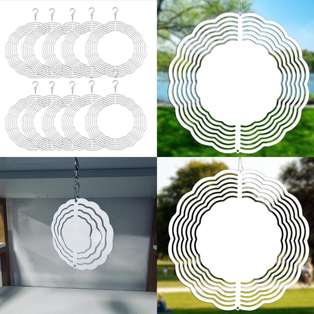 Aluminum Diy Heat Transfer 3d Wind Chime Hanging Ornament For Home Decor And Gift