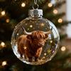 Wildlife Wonders Faux Crystal Ball Ornaments 3D Animal Decor with Fox Squirrel Deer Shatterproof Plastic Christmas Tree Decoration