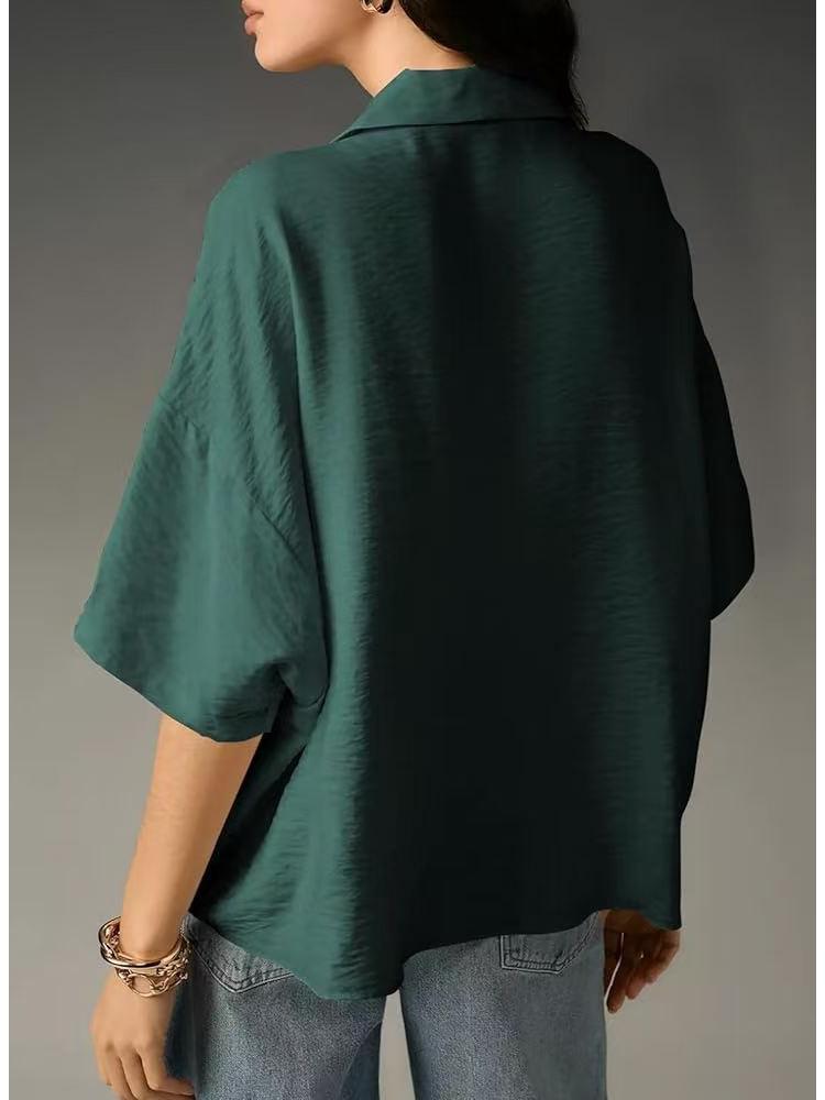 European Summer French V-Neck Elegant Short-Sleeve Top