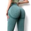 Pantaloni da yoga ad asciugatura rapida con motivo Smiley Face Peach Hip da donna - Pantaloni fitness traspiranti ed elastici a vita alta