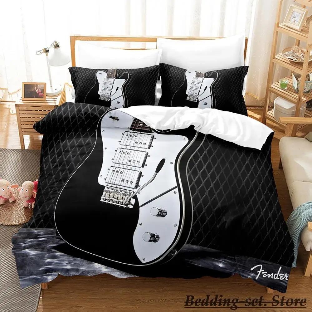 

Комплект постельного белья Fire Guitar Single Twin Full Queen King Size Bed Set Adult Kid Bedroom Duvetcover Sets Anime Parure de lit Bed 70x133cm 2pcs