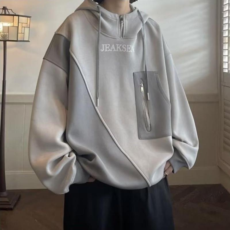 Hiphop mikina pánská High Street zimní oversize bunda s kapucí top s dlouhým rukávem