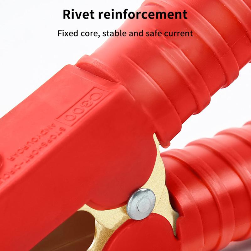 1 Pair Plastic Handle Test Alligator Clip For Electric Project 100-300A Electrical Crocodile Alligator Battery Insulated Clip