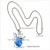 New Zinc Alloy Heart Locket Pendant Necklace Glow In The Dark Necklace for Women Men Halloween Gift