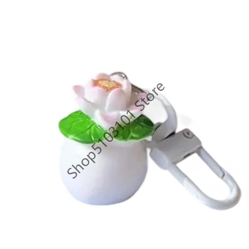 

X6HE Playful Resin Mini Garden Keychain Unique Gift For Friend Family Home Decors
