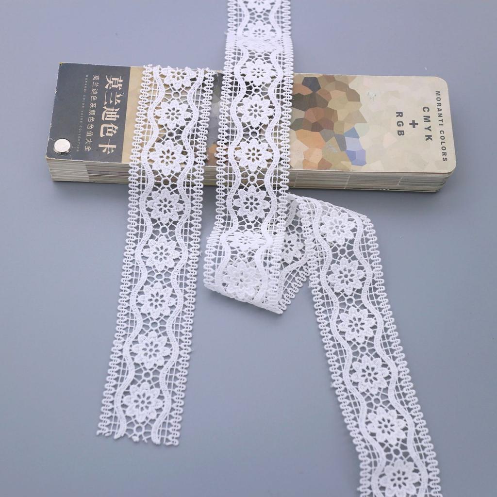 Water Soluble Fine Thread Milk Silk Lace, Milk Silk Embroidered Lace, Clothing Headgear Lace Accessories