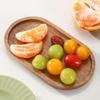 Natural Wood Display Tray Portable Kitchen Storage Plate for Tableware and Cups Japanese Inspired Home Adults Use