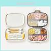 Portable Ten Compartment Medication Organizer With Large Capacity For Weekly Pill Storage