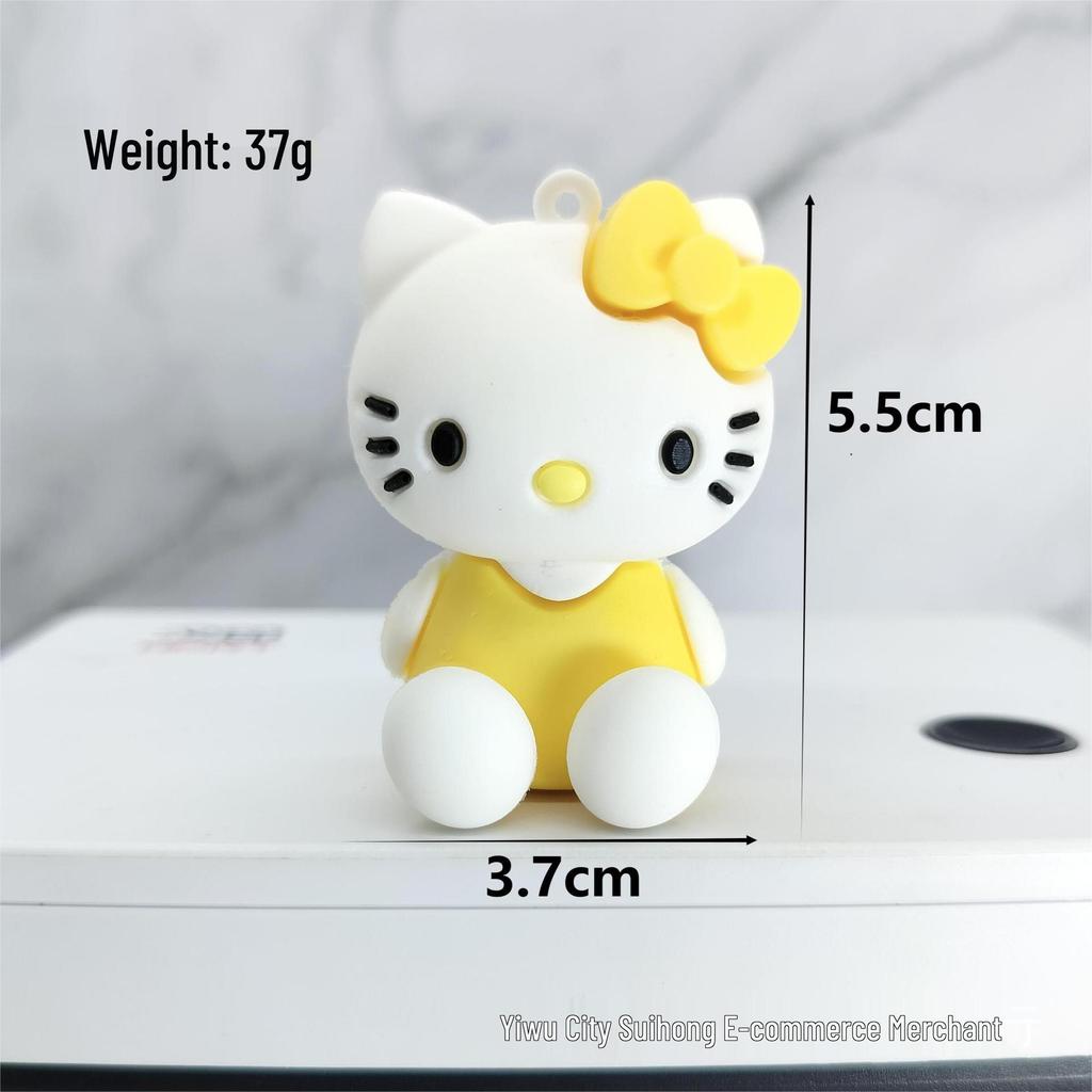 Cartoon KT Cat Keychain: Soft PVC Rubber Sanrio Bag Pendant DIY Accessory