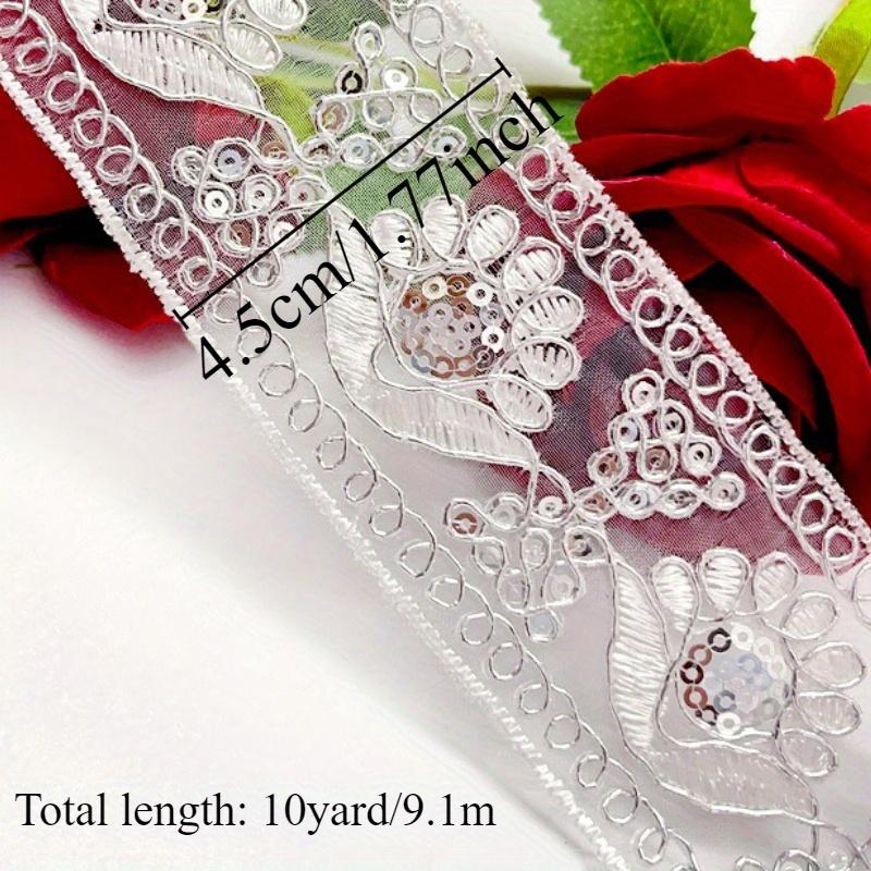 10 Yards Embroidered Lace Trim Ethnic Jacquard Ribbon DIY Clothing Accessories Sewing Craft Wrapping Decoration Material