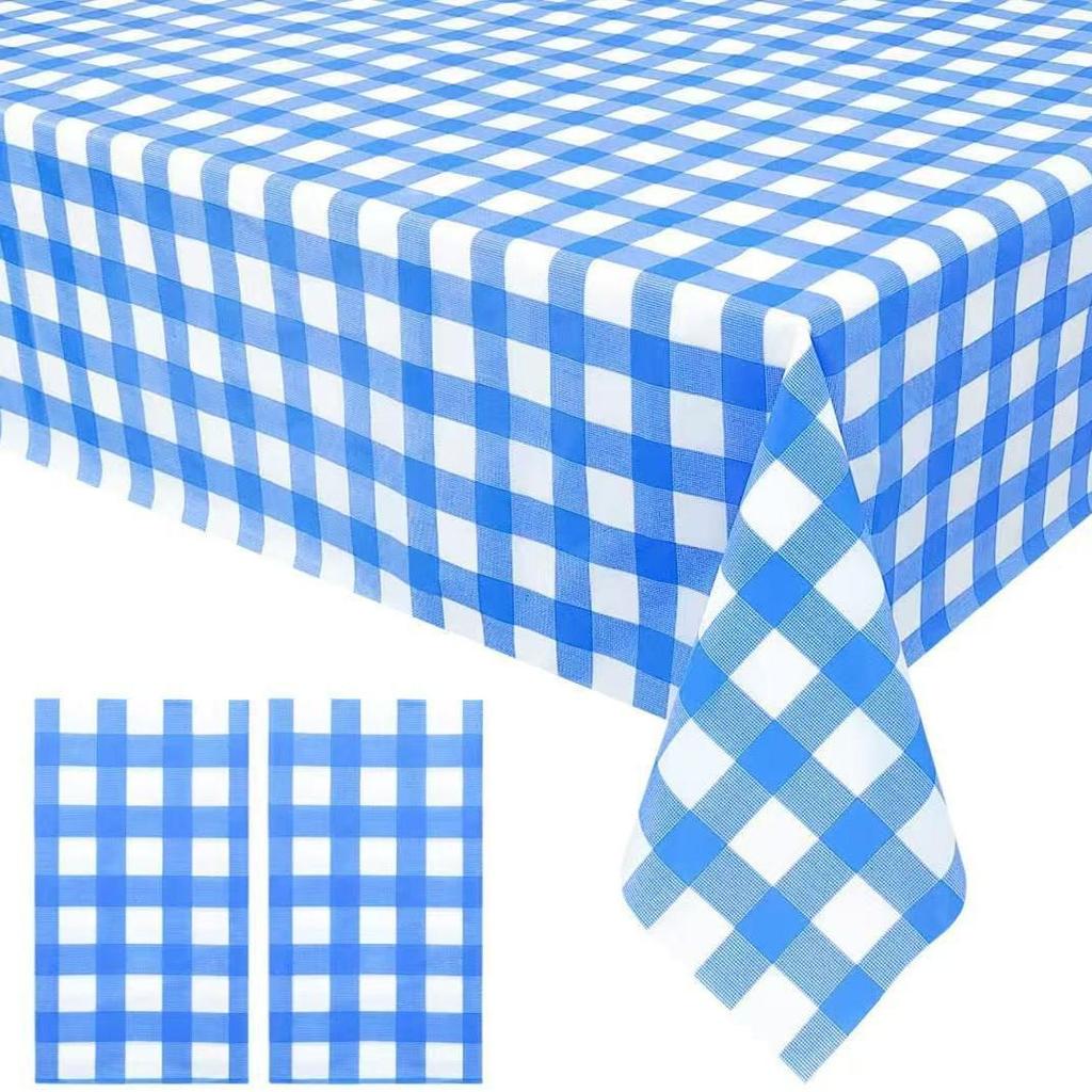 Festive Checkered Disposable Tablecloth for Christmas & Valentine's Day Parties