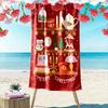 Whimsical Festive Shelf Delights Print Beach Towel, Quick Drying, Suitable for Travel, Outdoor Sports, Jogging, the Beach and Swimming, Gift