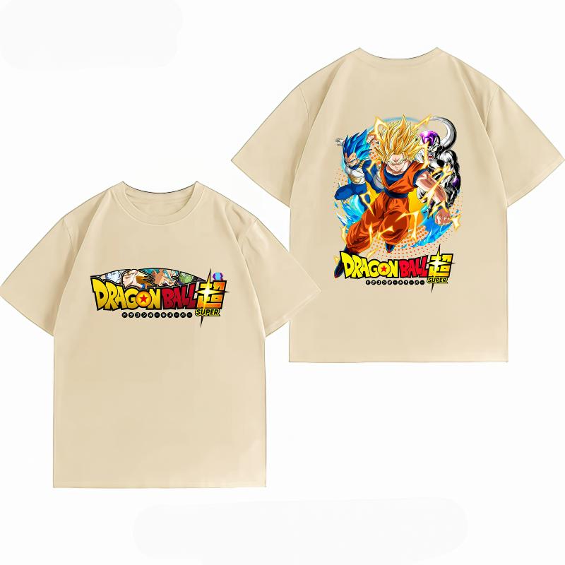 Unisexs Clothing 100 Cotton Summer TShirt Bandai Dragon Ball Super Goku Vegeta Frieza Print Unisexs Tops