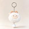 Metal Bell Mini Plush Sheep Keychain Soft Fluffy Sheep Doll Ornament  Chinese New Year Gift