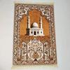 Twin Minaret Mosque Floral Islamic Prayer Mat Foldable Portable Muslim Janamaz Sajadah Rug Non-Slip Washable Ramadan Eid Gift