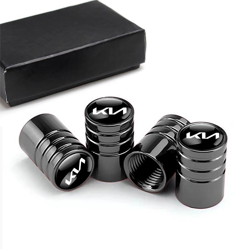 4Pcs Car Tire Valve Caps Aluminum Alloy Stem Cover For KIA K3 Sportage Carnival K5 Seltos Pegas KX1 EV5 Sonet EV6 K4 EV3 Ceed K8