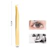 Durable Stainless Steel Lash Extension Tweezers Anti-Slip Gold Curved Tip Tweezers Straight Tweezers Makeup Accessories