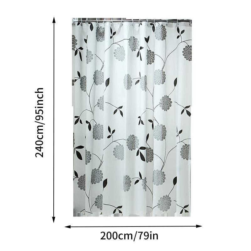 

Новый минималистский растительный акварельный ленточный цветок ванная комната антиплесневый и водонепроницаемый декор занавеска для душа аксессуары для ванной комнаты