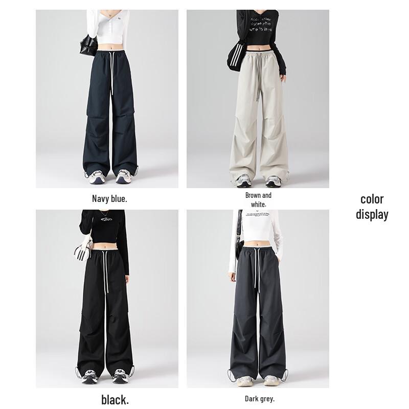 Women's High-Waisted Drawstring Cargo Pants