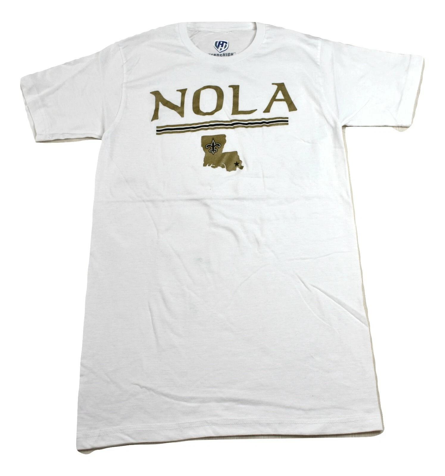 Руки Вверх Мужская Футболка NFL New Orleans Saints Football NOLA Новая Маленькая 3XL