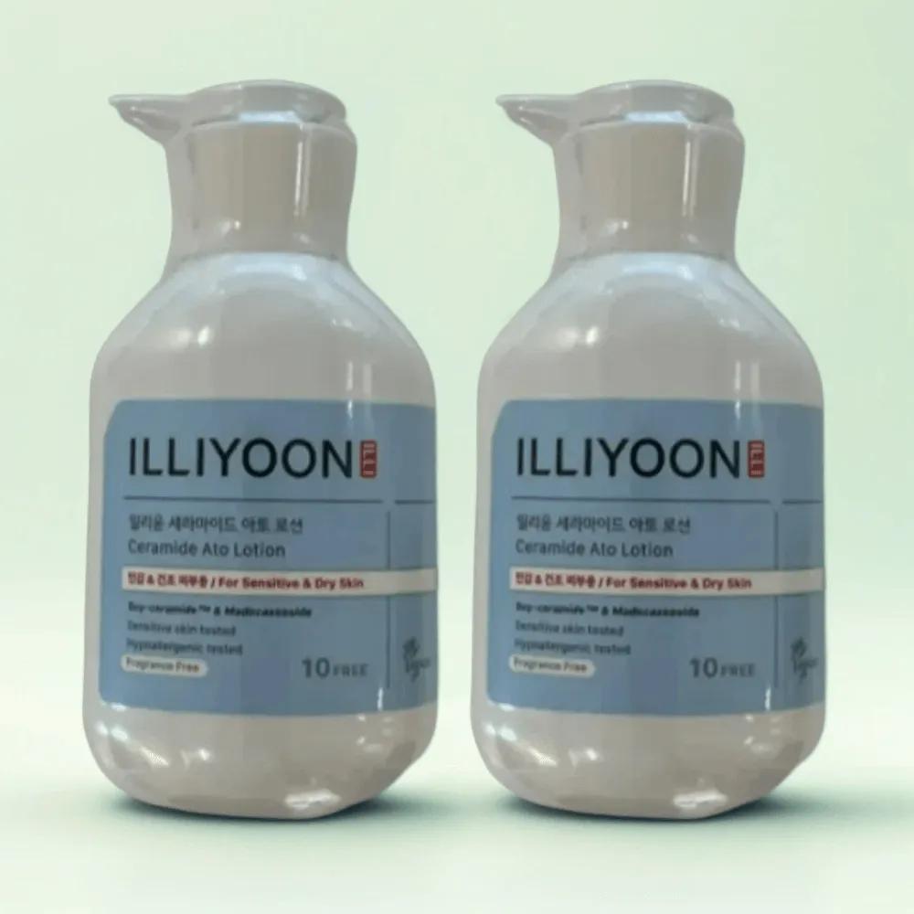 ILLIYOON Unscented 100-Hour Moisturizing Ceramide Ato Lotion 350ml (2 Packs)