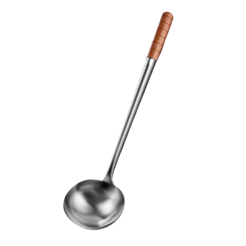 304 Stainless Steel Long Handle Wok & Serving Utensil