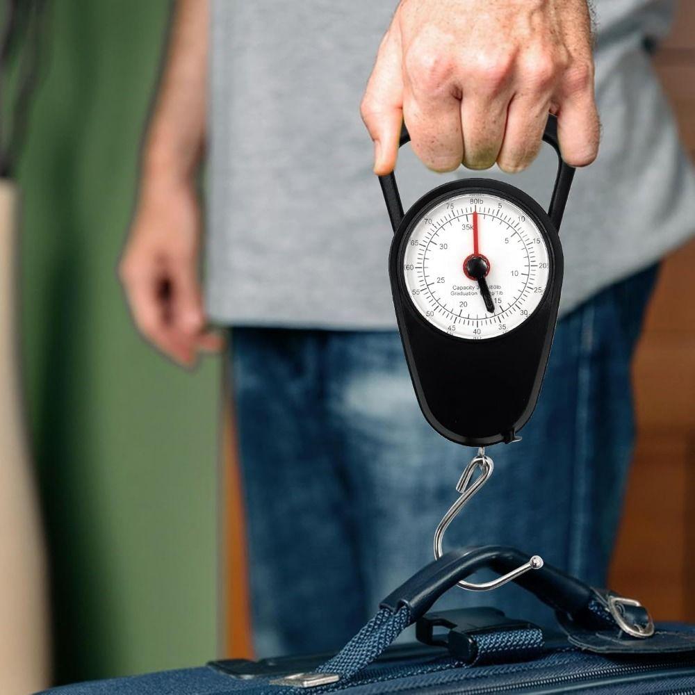 Compact Mini Hand Scale with Tape Measure Travel Weighing Scale Suitcase Measurement