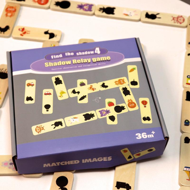 

Wooden Childrens Montessori Animal Shadow Matching Puzzle Educational Toy For Kids Development