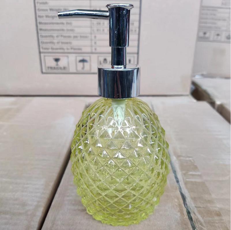 Elegant Oval Glass Pump Bottle for Shampoo, Shower Gel, Soap, and Hand Sanitizer