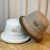 Japanese Autumn and Winter New Style Embroidered Letter Fisherman Hat Warm and Thickened Raw Edge Design Face Showing Small Bucket Hat for Women
